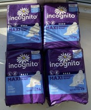 Nietrzymanie moczu Overnight Day Damskie skrzydlate maxi podkładki 4-pak Kontrola zapachu Nowe