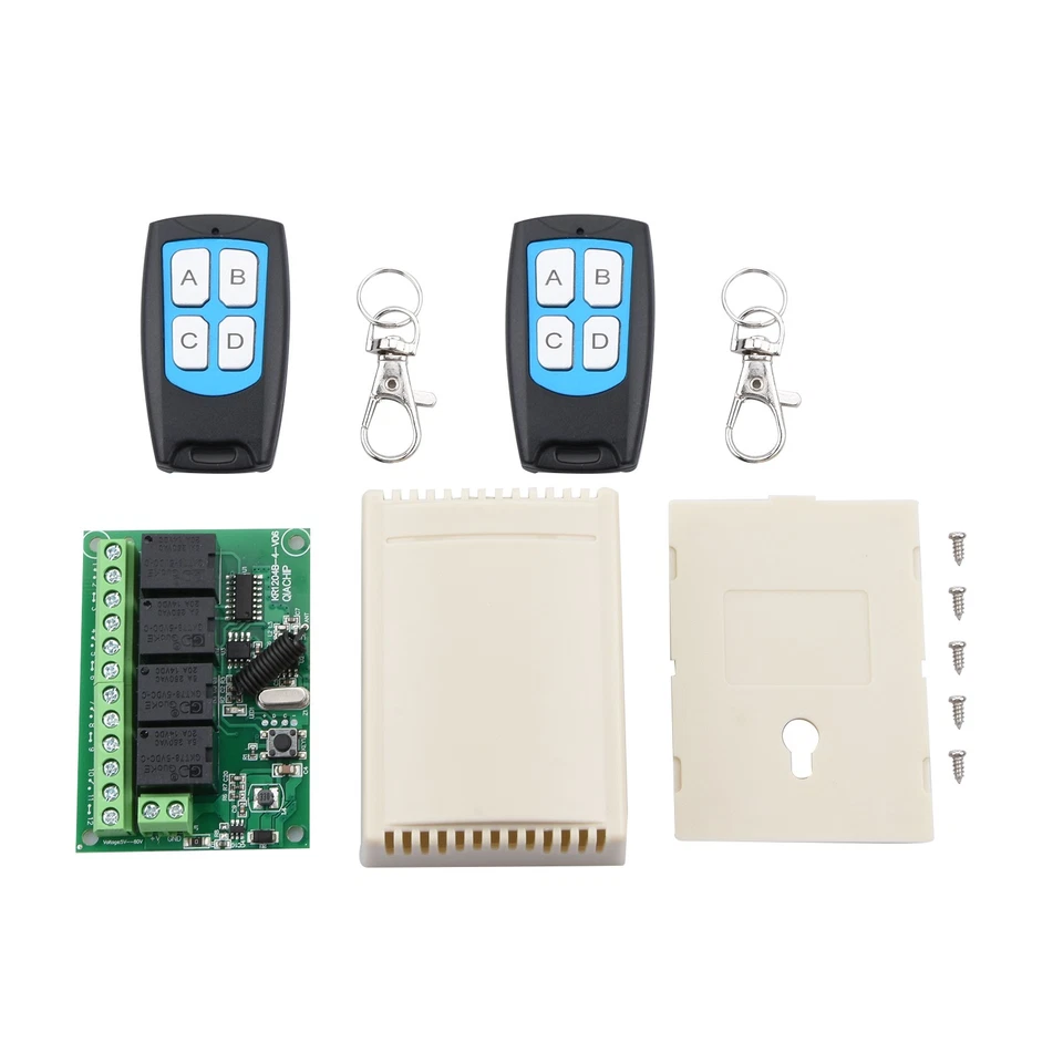 DC 4-Channel 443MHz Wireless RF Remote Control Relay Switch For more Control - Image 2 of 4