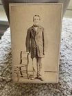 CDV Civil War Soldier Photo - Wearing Commercial Fatigue Blouse - Full Standing