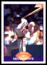 Devon White 1989 Score #323 Angels MLB READ FREE SHIPPING AutographDen