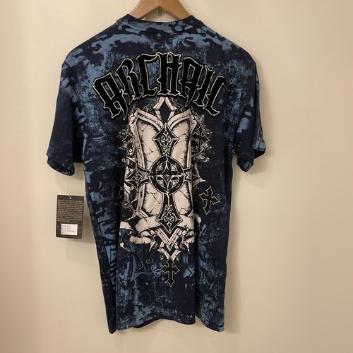 Archaic by Affliction Herren T-Shirt Helix Pacific Blue L, Neu Mit Etikett - Bild 9 von 15