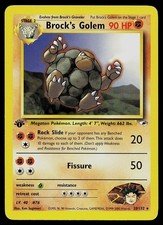Pokemon Card - Brock's Golem Gym Heroes 20/132 Rare 1st Edition on eBay