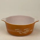 VTG PYREX 472-B, 750mL Autumn Harvest Wheat Casserole Dish~Burnt Orange~No Lid