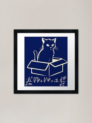 SchrRnger Gleichung Gerahmte Kunst Pri Gerahmtes Wandbild Poster Leinwanddruck Bild