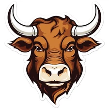 Bull Head - Vinyl Decal Sticker - Car Window Laptop - ebn11287