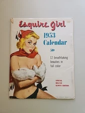 Esquire Girl 1953 Pinup Girl Calendar And Sleeve Nice Condition Few Loose