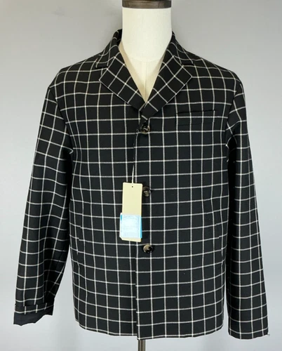 Marni Men's Size 46 IT Black/White Checkered Wool Jacket NWT - product listing photo