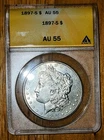 1897-S Morgan Silver Dollar AU 55  ANACS