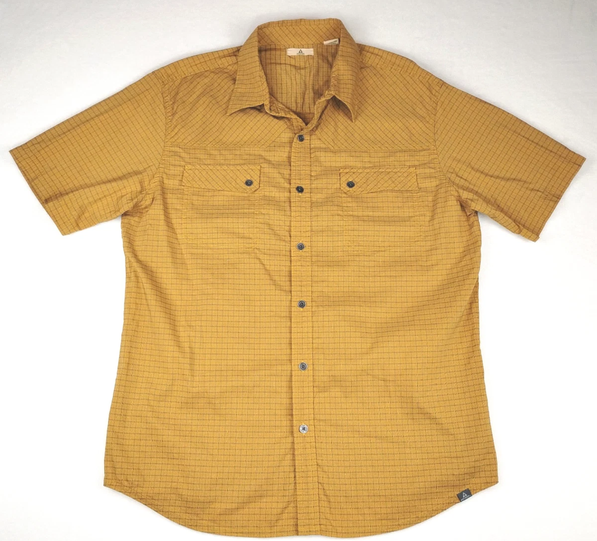 Chemise BASS Homme 2XL – Manches Courtes, 100% Coton, Rayures Bleues, Neuve Avec étiquettes