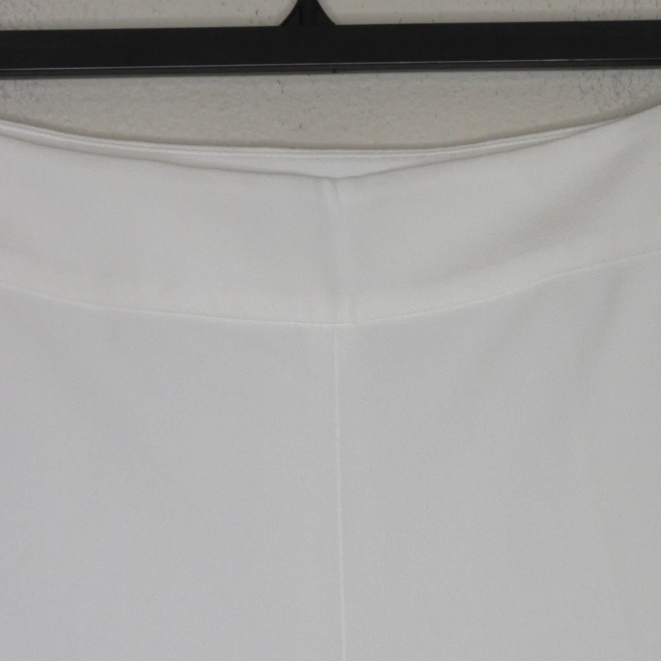 Pantalones de vestir Kasper para mujer tiro alto vainilla hielo pierna recta modernos crepé 14 B38 Foto 2 de 4