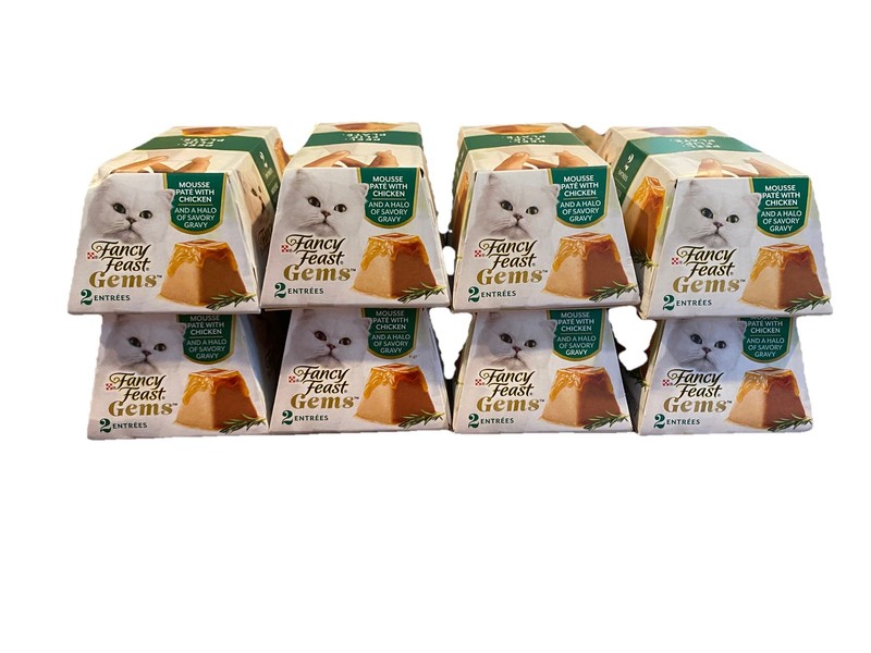 Purina Fancy Feast Gems Wet Cat Food Chicken Flavor Adult - 2ct - 2oz - Lot of 8