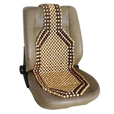 Natural Wood Beaded Auto Car Seat Bead Cover,Front seat Natural Wooden 1 pc