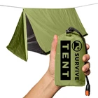 Survival Tent with Doors, 2 Person Mylar Emergency Shelter, Green