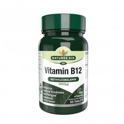 Natures Aid Vitamin B12 1000ug sublinguales Kirschgeschmack - 90 Tabletten