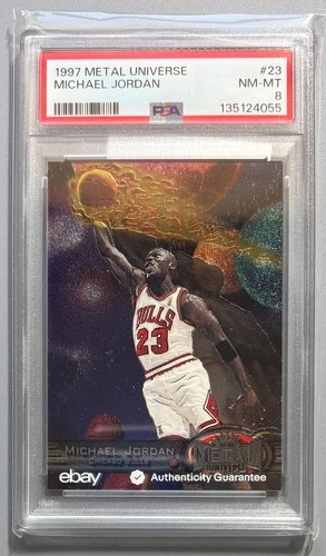 1997-98 SkyBox Metal Michael Jordan #23 PSA 8 NM-MT