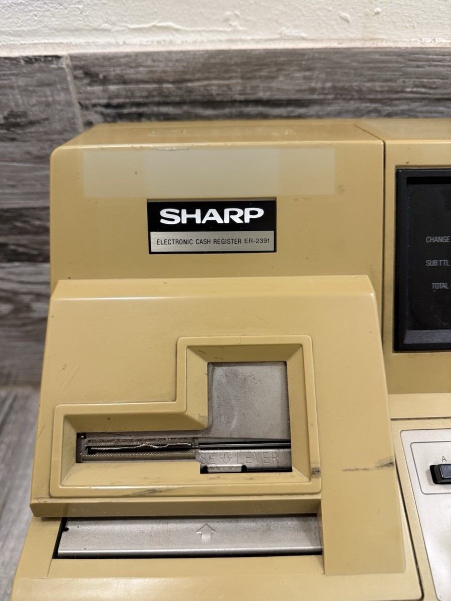 VTG Sharp Electronic Cash Register ER-2391 No Keys Parts/Repair