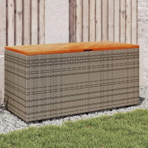 Gartentruhe Kissenbox Auflagenbox Gartenbox Poly Rattan Akazienholz vidaXL - Bild 3 von 42