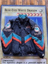 Vintage 90s Starter Pro Line Miami Dolphins NFL Puffer Jacket Men’s Large Black