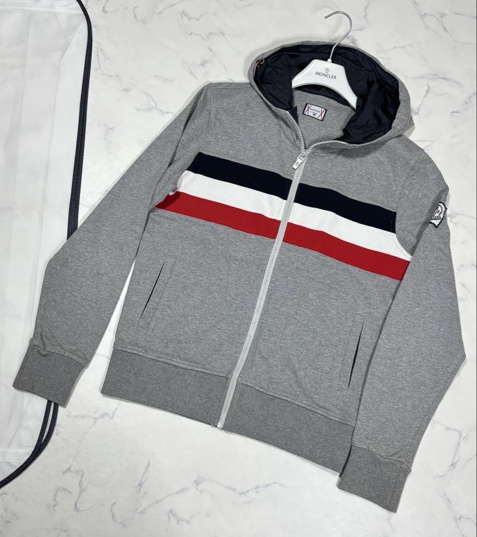 Moncler Gum Blue Hooded Hoodie Sweatshirt Domestic Regular Men'S