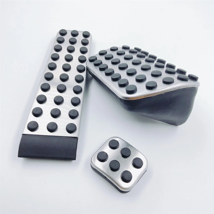 AT Foot Gas Brake Pedal Pad Cover For Mercedes-Benz E S SL SLK CL CLK R 3PCS - Imagem 2 de 4