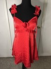 Wild Fable Damen Rosette Mini Babydoll Kleid Rot Größe XS