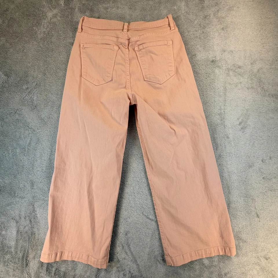 Pantalones de mezclilla recortados Flying Monkey rosa mezcla Tencel para mujer 27 tiro alto Foto 2 de 4