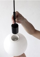 Image of Light Pendant Ceiling TR LED Bulb E27/ - 20CM White Glass globe