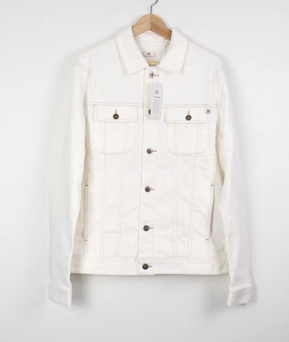 AG Adriano Goldschmied The Jake Trucker Jacket Ivory Size Large Men's NWT - product listing photo
