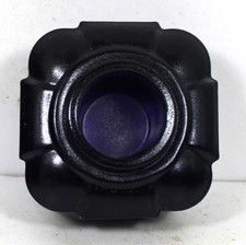 c1900 ANTIQUE   DEEP PURPLE  INK WELL  HEAVY SOLID GLASS