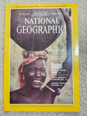 National Geographic Magazine March 1982 Vol 161 No 3 Sudan Peru Map Supplement
