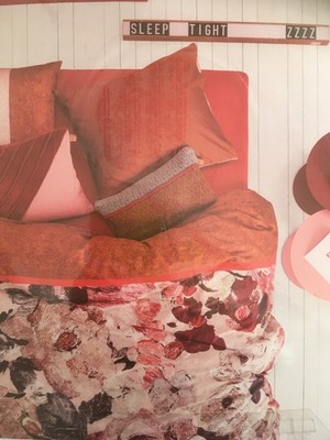 Quilt Cover Set Super King Size OILILY Mellow Rose Cotton Satin RP $400 NEW