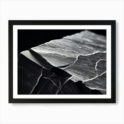 Nahaufnahme einer rauen Steinoberfläche E gerahmtes Wandbild Poster Leinwanddruck Bild