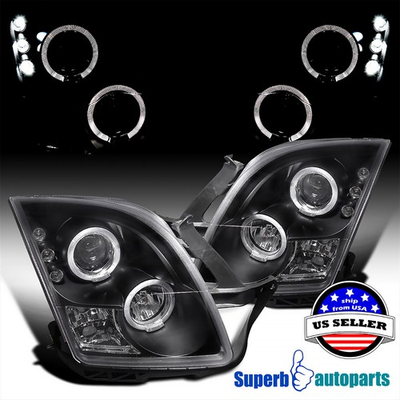 #ad Fits 2006 2009 Ford Fusion LED Halo Rim Projector Headlights Black Replacement $192.83