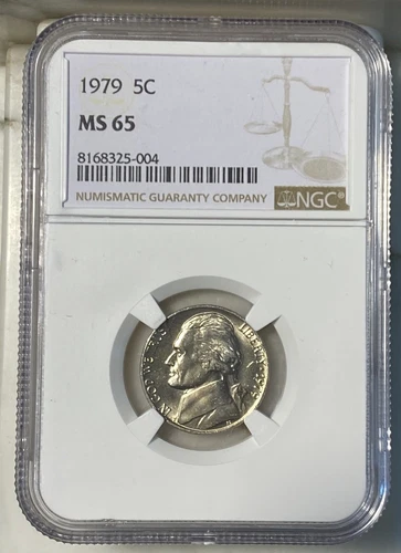 🔥 1979 Jefferson Five Cents Nickel 5C NGC MS 65 🔥