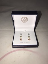 Sterling Silver Earrings Set 3 Piece Brand NEW