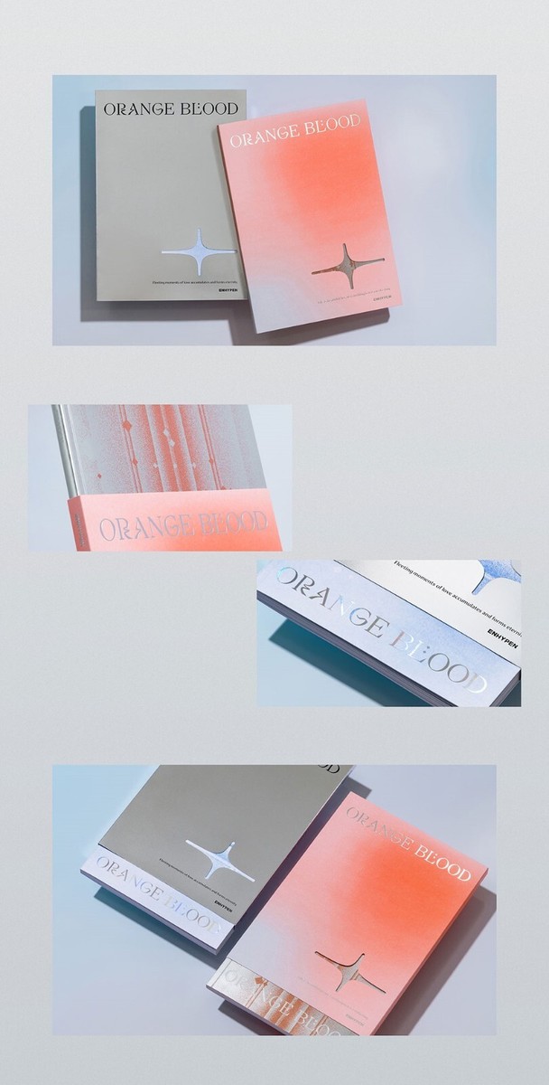 K-POP ENHYPEN Album [ORANGE BLOOD] CD+92p P.Book+3ea Card+Sticker+