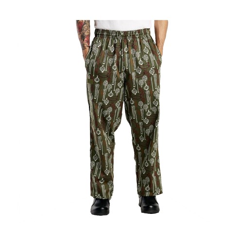 Pantalones de chef holgados 100 % algodón tradicionales para hombre  - Imagen 17 de 18