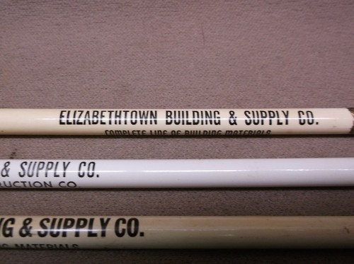 5 DIFFERENT VINTAGE ELIZABETHTOWN PA PENCILS ELIZABETHTOWN BUILDING AND SUPPLY - Picture 2 of 12