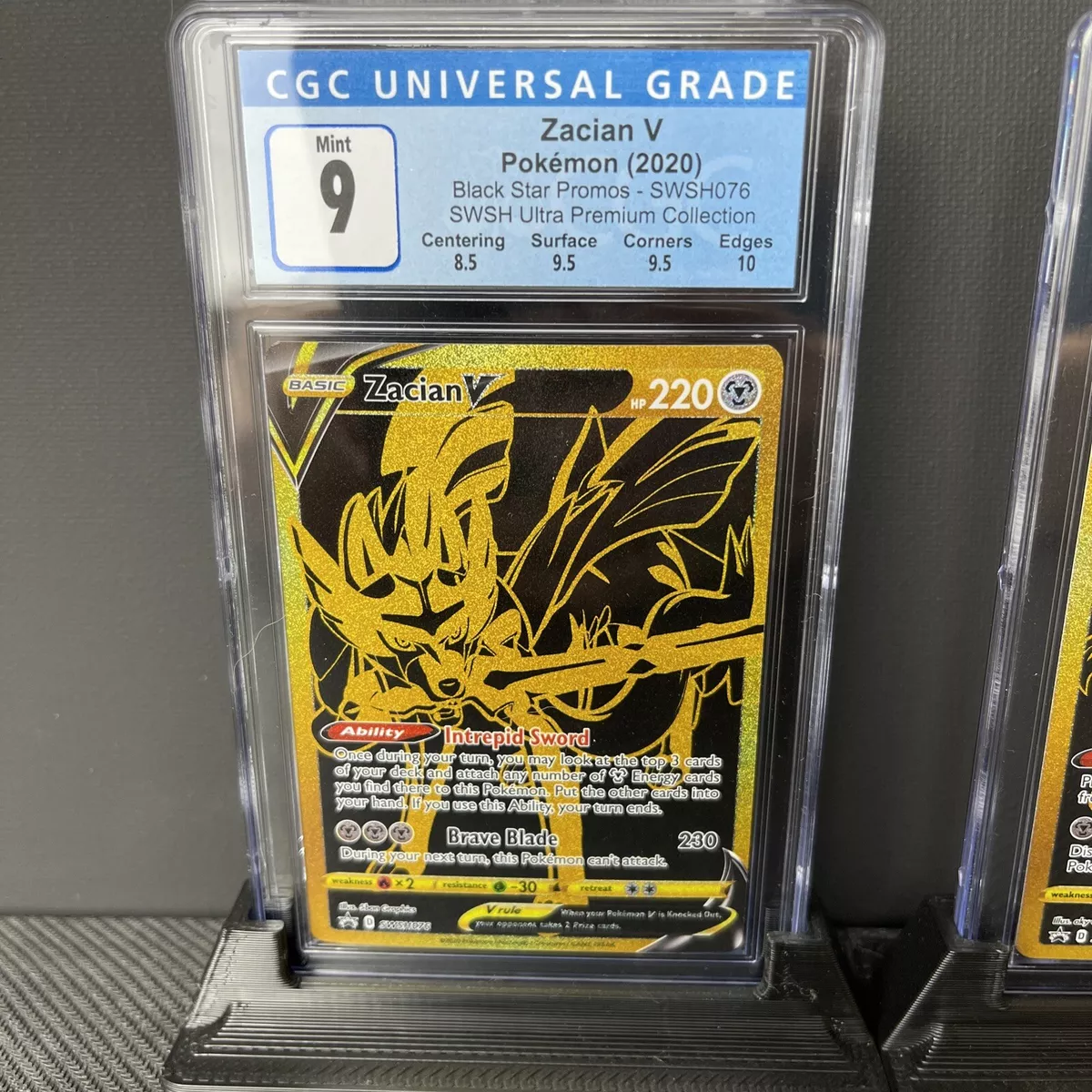 Zacian V SWSH076 and Zamazenta V SWSH077 Gold Ultra Premium Pokémon Promo -  Factory Sealed - Collectible Card Games, Facebook Marketplace