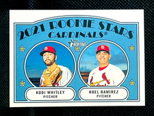 2021 Topps Heritage Baseball  KODI WHITLEY & ROEL RAMIREZ RC Rookie Card #303