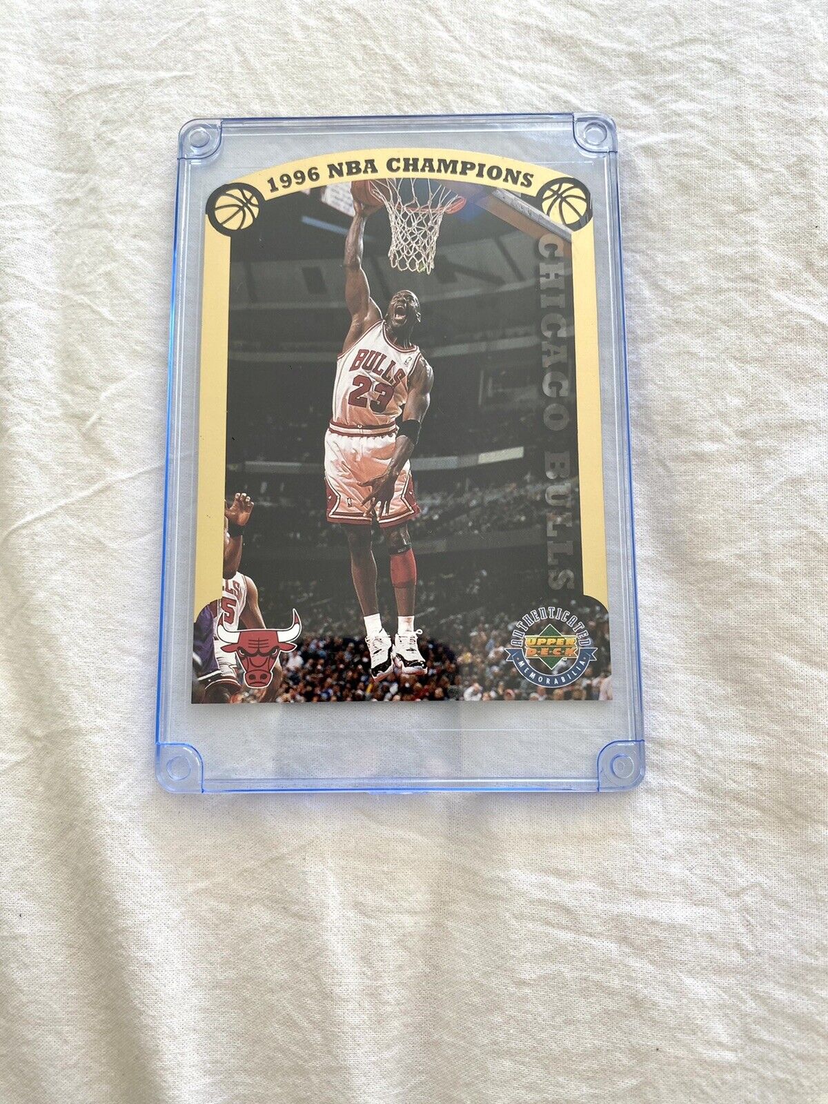 MICHAEL JORDAN 1996 UD Jumbo DC 4TH NBA CHAMPIONSHIP CHICAGO BULLS  #6177/25000