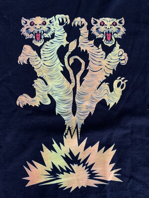 KISS COOL VINTAGE CUSTOM T-SHIRT FEATURING BIG CATS DRUM RISER DESIGN MENS SZ M