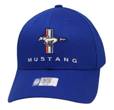 Ford Mustang Emblem Blue Cap Hat NEW Fast Free Ship