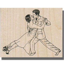 Wood Rubber Stamp, People Dancing, Lady, Love, Dancers, Lovers,Kiss,Couple,Dance