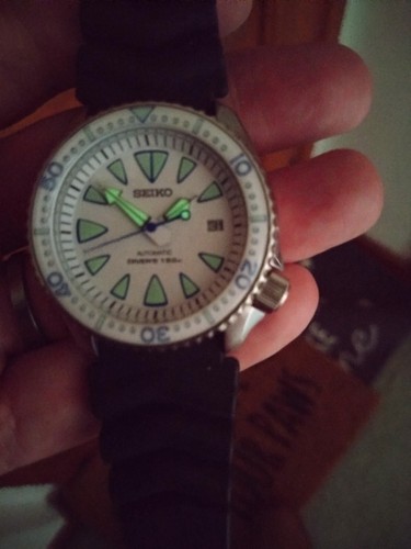 SEIKO MODDED AUTOMATIC WATCH 7002 DIVERS 1993 WHITE DIAL *Needs A Service - Picture 3 of 15