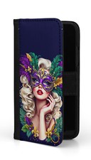 Sunny-Case Klapphülle Flip Case Etui für iphone 12 PRO Venedig Maske blonde Fr