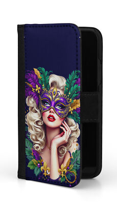 Sunny-Case Klapphülle Flip Case Etui für iphone 12 PRO Venedig Maske blonde Fr