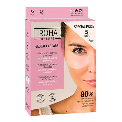 Iroha Nature-Anti-Aging Augen-Patches | Niacinamid, Koffein Und Peptide | Reduzi