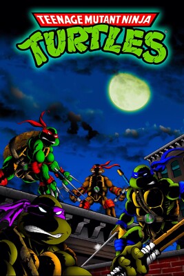 1987 Teenage Mutant Ninja Turtles Movie Poster 11X17 Leonardo Michaelangelo   