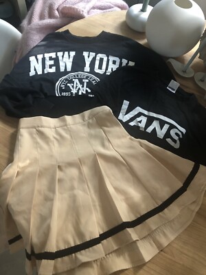Kombi SHEIN Rock Minirock & VANS Shirt XS S & Talli Weijl Oversized Pulli Neu